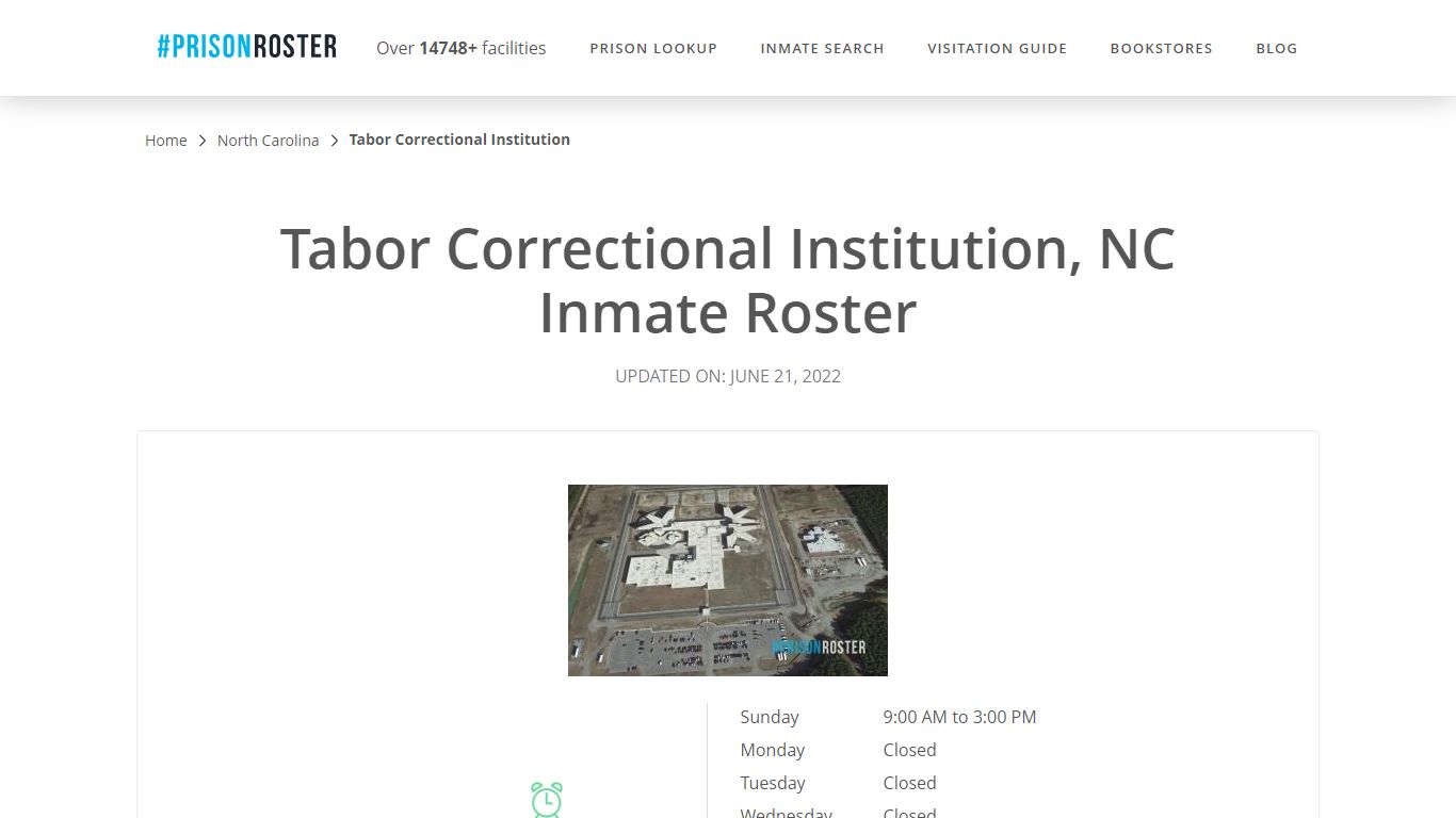 Tabor Correctional Institution, NC Inmate Roster